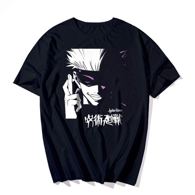Jujutsu Kaisen Gojo Satoru Print Cotton T shirt - KataMoon