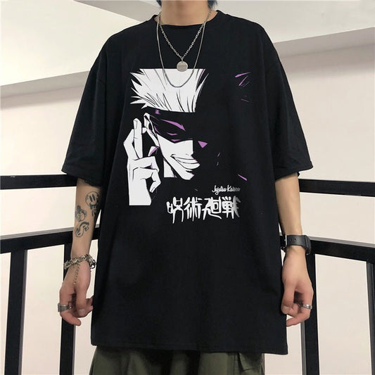Jujutsu Kaisen Gojo Satoru Print Cotton T shirt - KataMoon