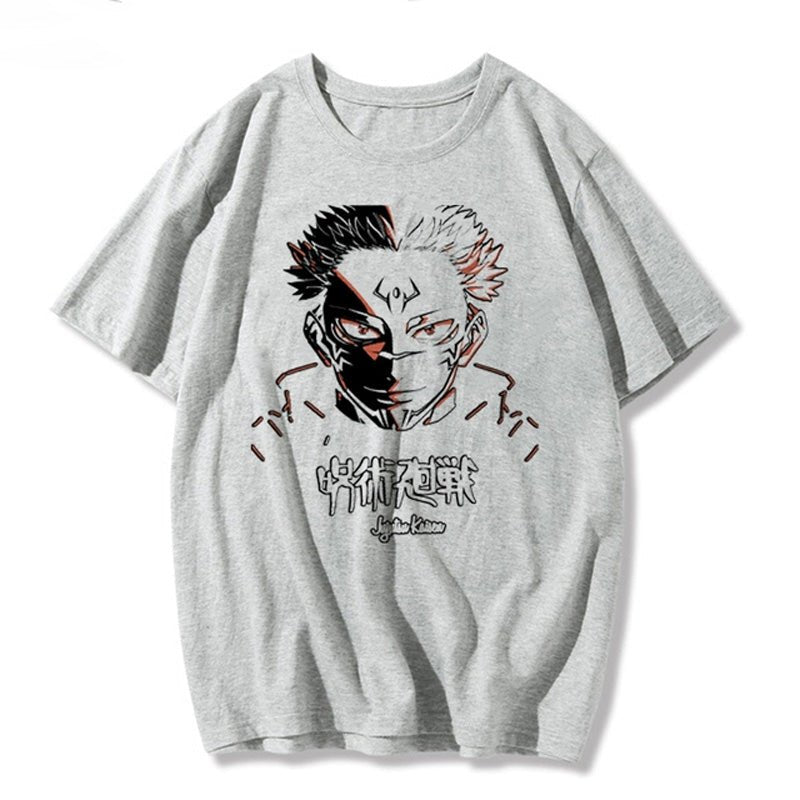 Jujutsu Kaisen Yuji Itadori Print Cotton T shirt - KataMoon