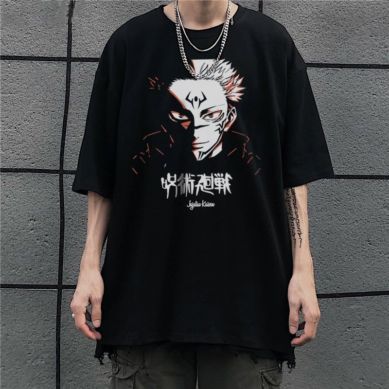 Jujutsu Kaisen Yuji Itadori Print Cotton T shirt - KataMoon