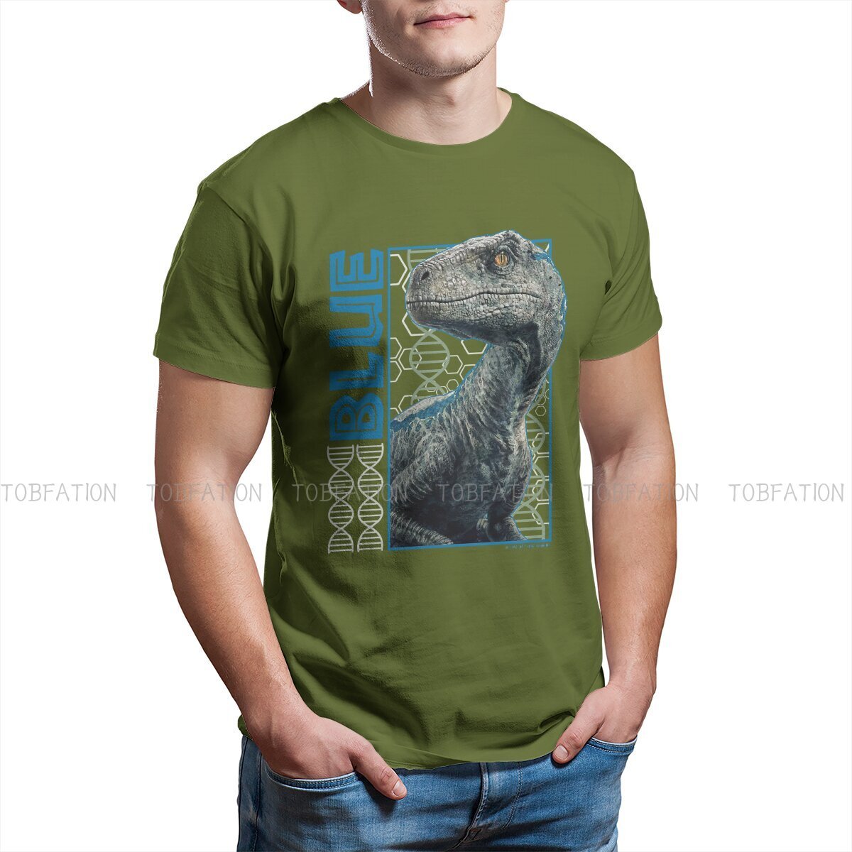 Jurassic World Fallen Kingdom Blue DNA T Shirt - KataMoon
