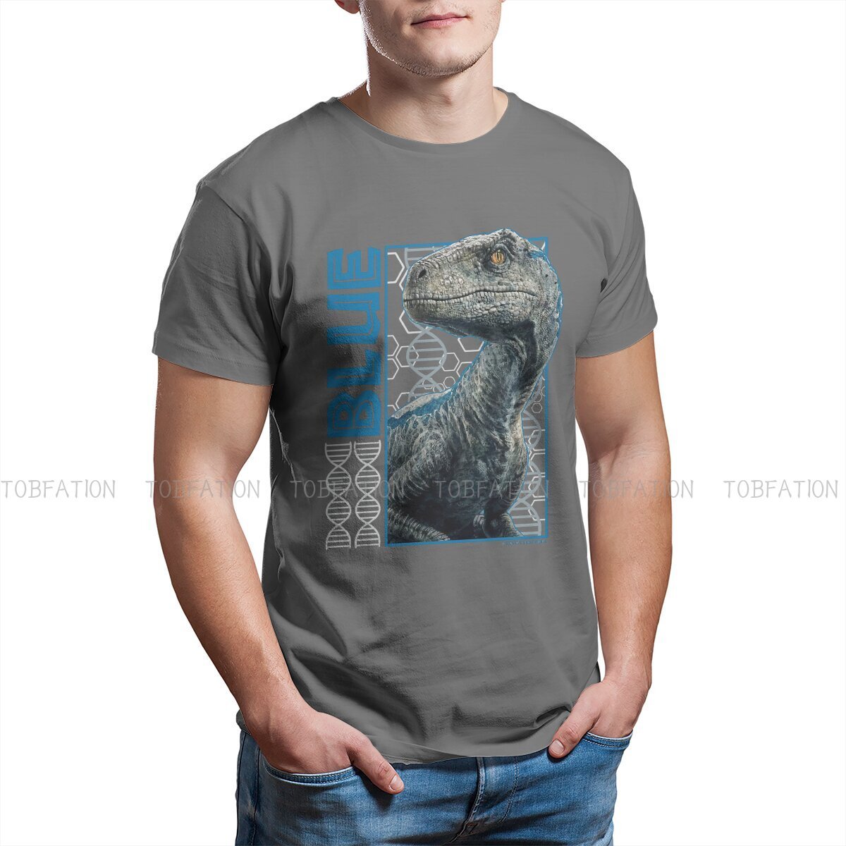 Jurassic World Fallen Kingdom Blue DNA T Shirt - KataMoon