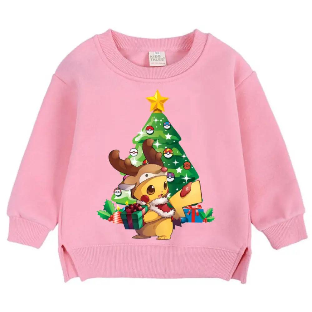 Christmas Tree Deer Cosplay Pikachu Kid Sweatshirt