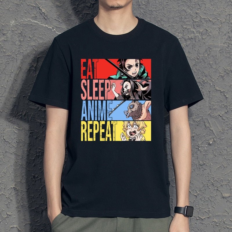 Kimetsu no Yaiba Demon Slayer Tanjiro Zenitsu Inosuke Nezuko T Shirt - KataMoon