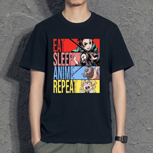 Kimetsu no Yaiba Demon Slayer Tanjiro Zenitsu Inosuke Nezuko T Shirt - KataMoon