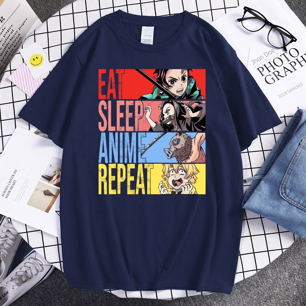 Kimetsu no Yaiba Demon Slayer Tanjiro Zenitsu Inosuke Nezuko T Shirt - KataMoon