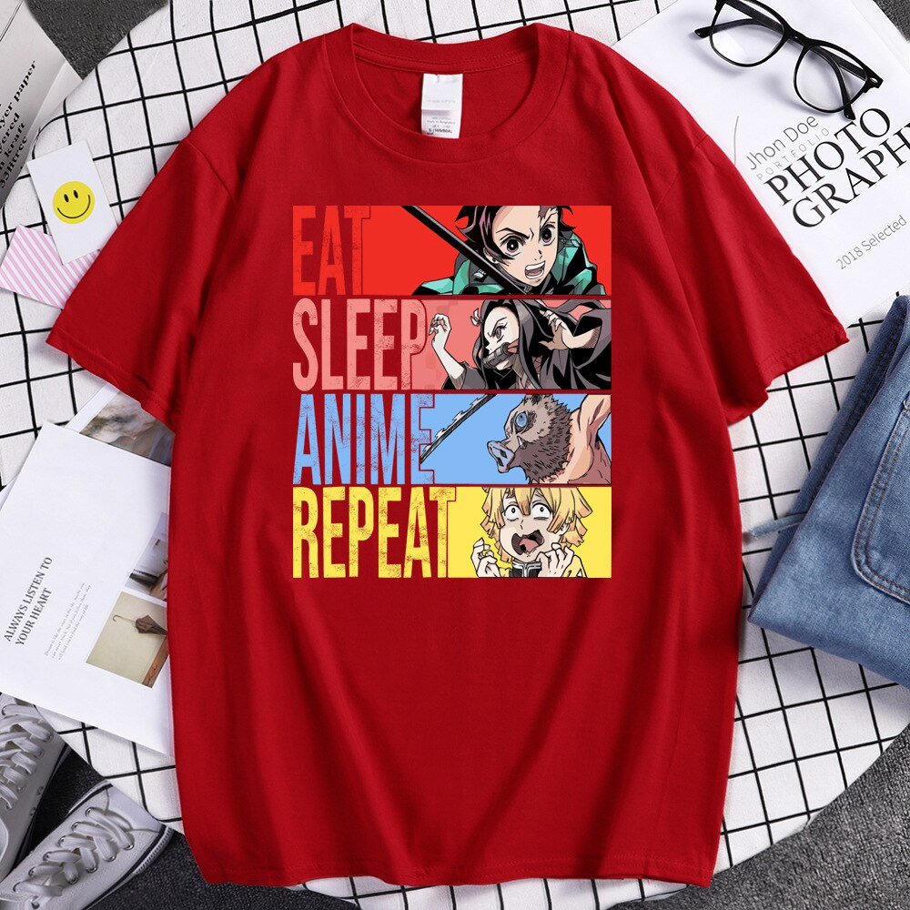 Kimetsu no Yaiba Demon Slayer Tanjiro Zenitsu Inosuke Nezuko T Shirt - KataMoon