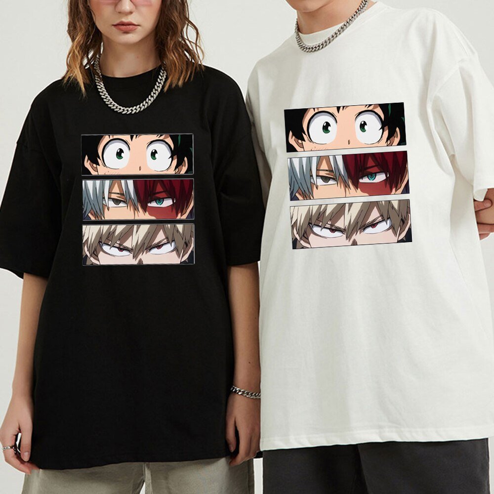 My Hero Academia Izuku Midoriya, Shoto Todoroki, Katsuki Bakugo Eyes T Shirt - KataMoon