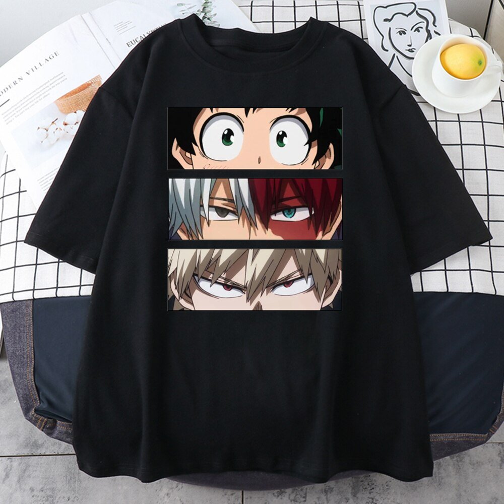 My Hero Academia Izuku Midoriya, Shoto Todoroki, Katsuki Bakugo Eyes T Shirt - KataMoon
