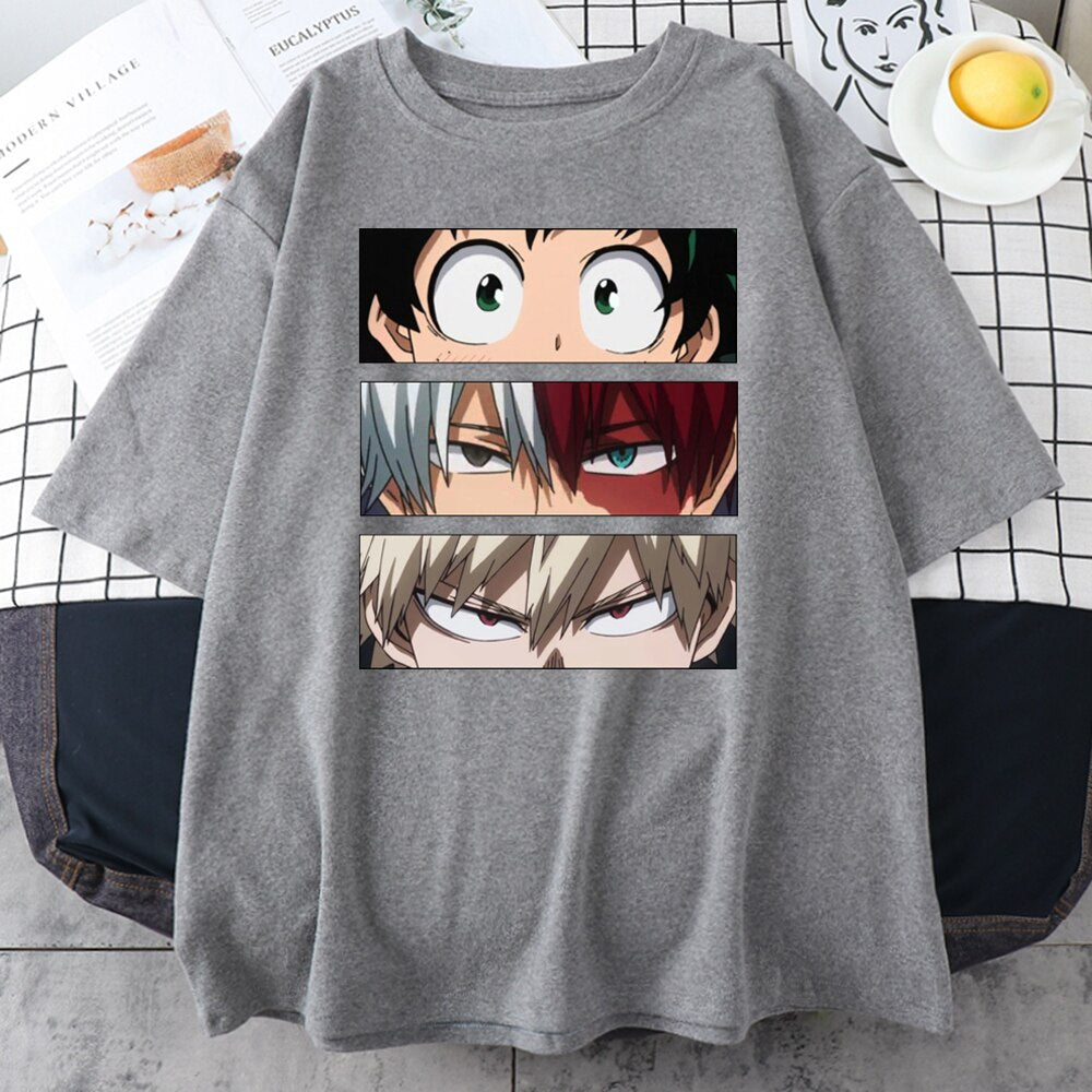 My Hero Academia Izuku Midoriya, Shoto Todoroki, Katsuki Bakugo Eyes T Shirt - KataMoon