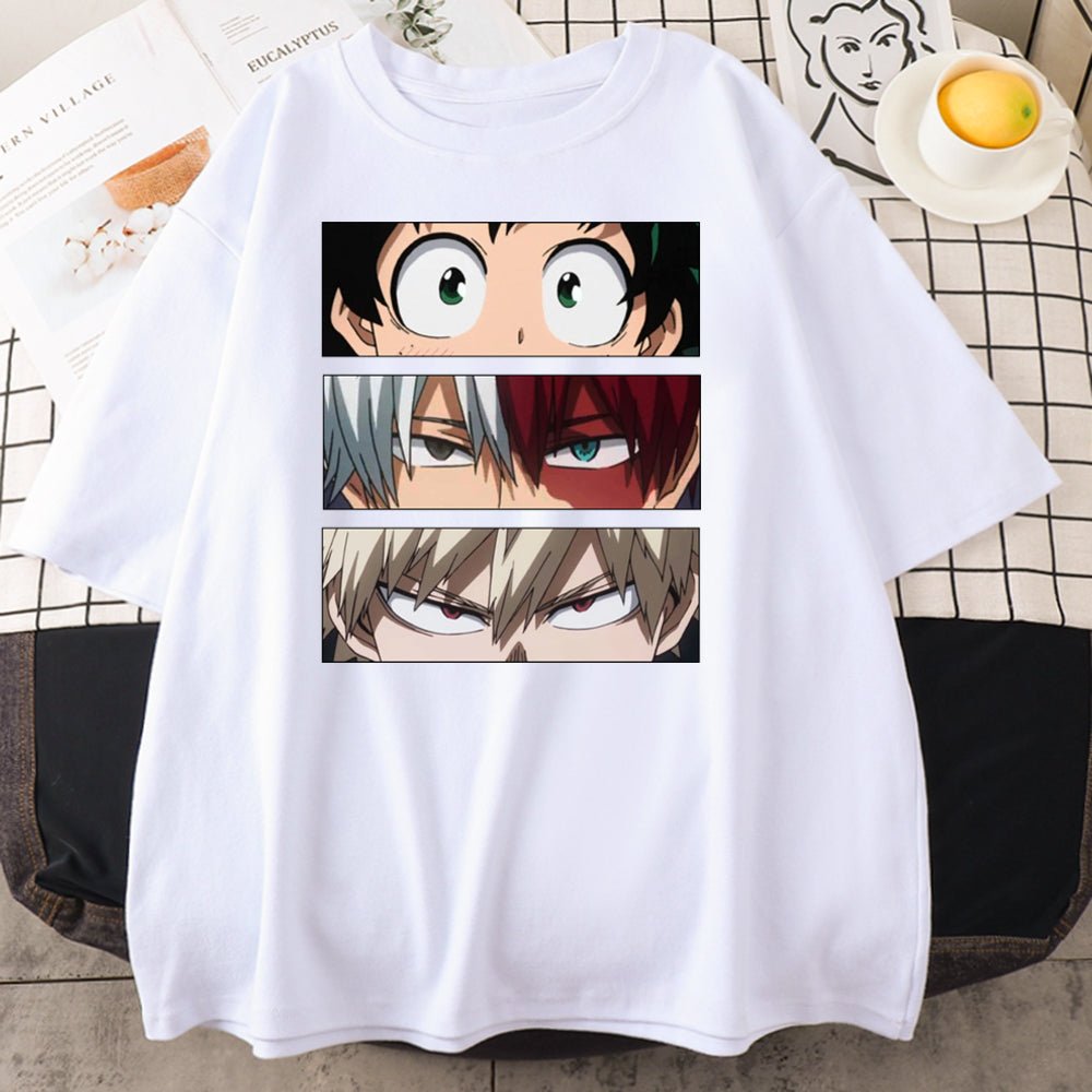 My Hero Academia Izuku Midoriya, Shoto Todoroki, Katsuki Bakugo Eyes T Shirt - KataMoon