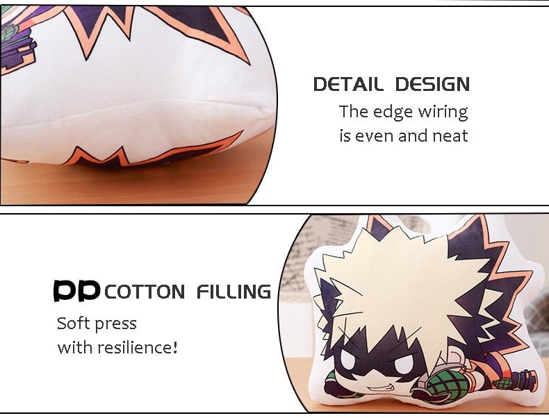 My Hero Academia Midoriya Izuku Bakugou Katsuki Todoroki Shouto Pillow Doll - KataMoon
