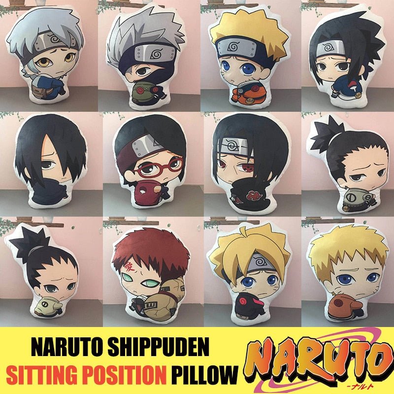 Naruto Shippuden Boruto Anime Uchiha Itachi Sasuke Kakashi Doll Pillow - KataMoon