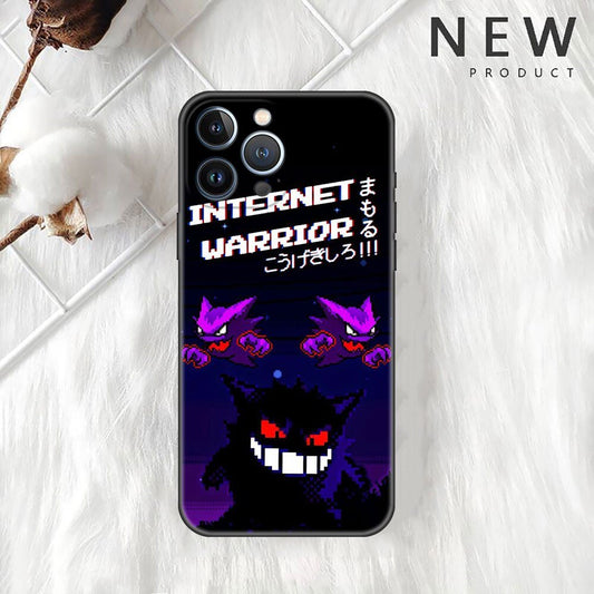 Pokemon Gengar Internet Warrior Apple iPhone Phone Case - KataMoon