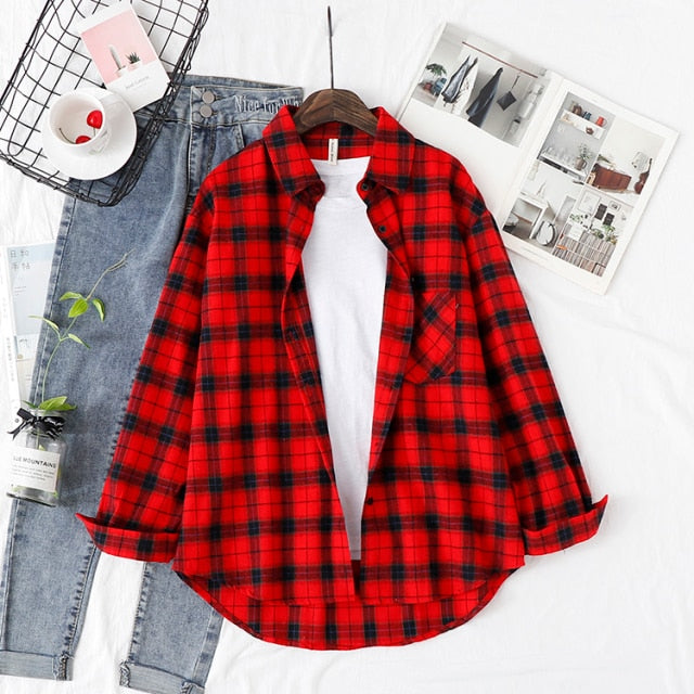 Tops Long Sleeve Female Casual Shirts - Lady Outerwear