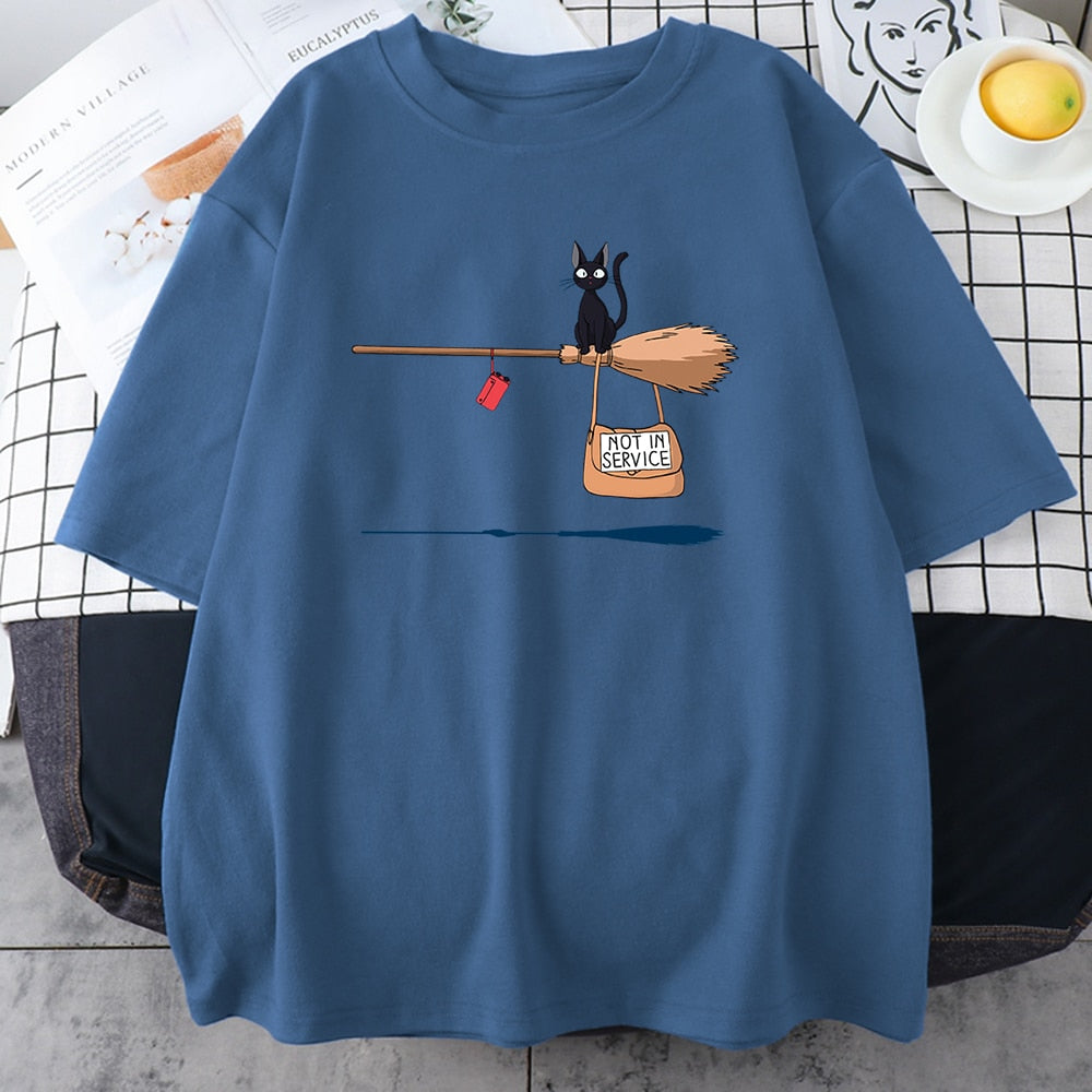 Cute Cat Not In Service Comics T Shirt