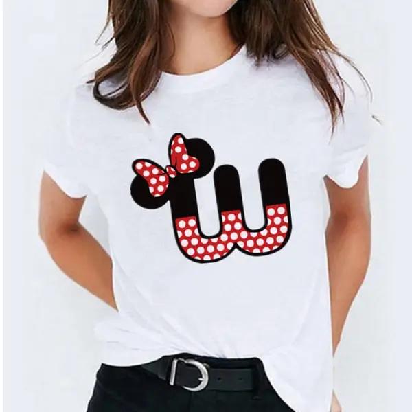 Minnie Mouse Alphabet Women t shirt