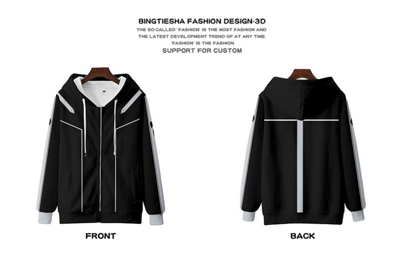 Sword Art Online SAO Kirito Kirigaya Kazuto Cosplay Zip Hoodie - KataMoon