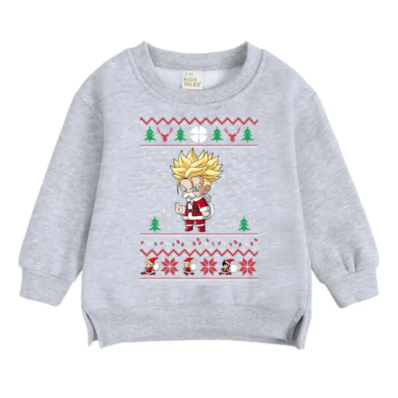 Christmas Dragon Ball Super Saiyan Future Trunks Kid Sweatshirt - KSW0031
