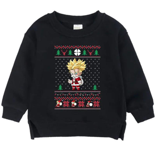 Christmas Dragon Ball Super Saiyan Future Trunks Kid Sweatshirt - KSW0031