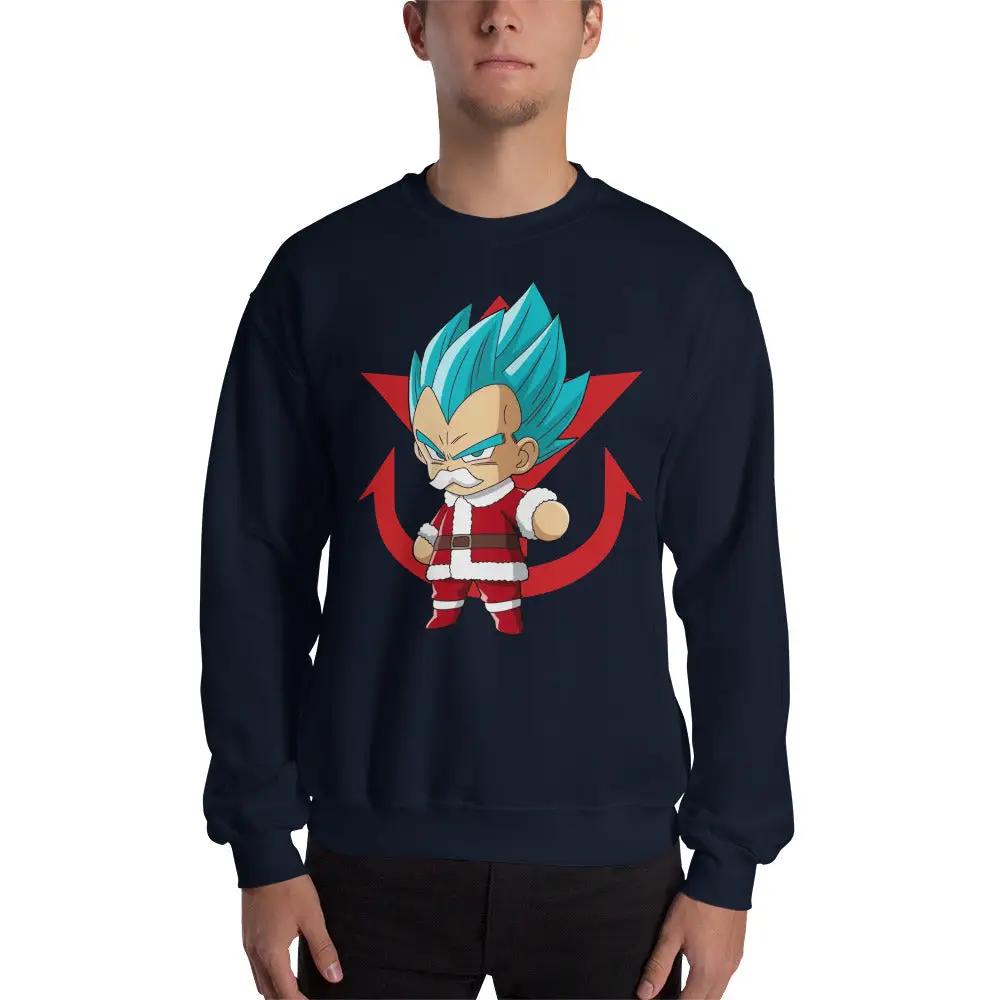 Christmas Dragon Ball Super Saiyan Vegeta God Blue Unisex Sweatshirt - SW0038
