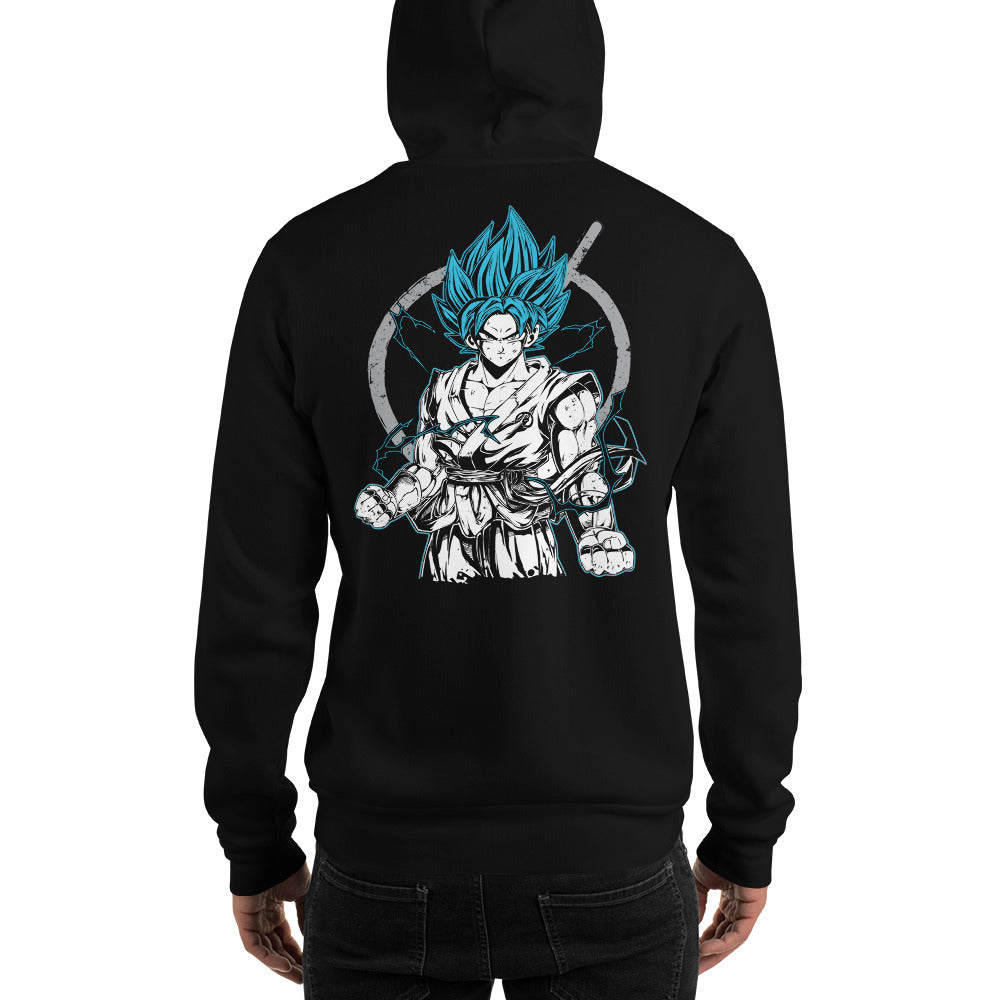 Dragon Ball Super Saiyan God Goku with Whis Symbol Hoodie - KM0109HO