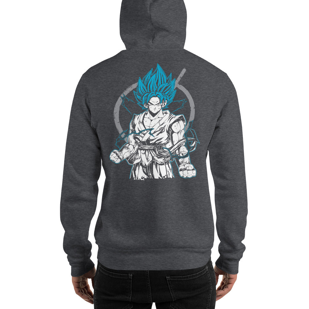 Dragon Ball Super Saiyan God Goku with Whis Symbol Hoodie - KM0109HO