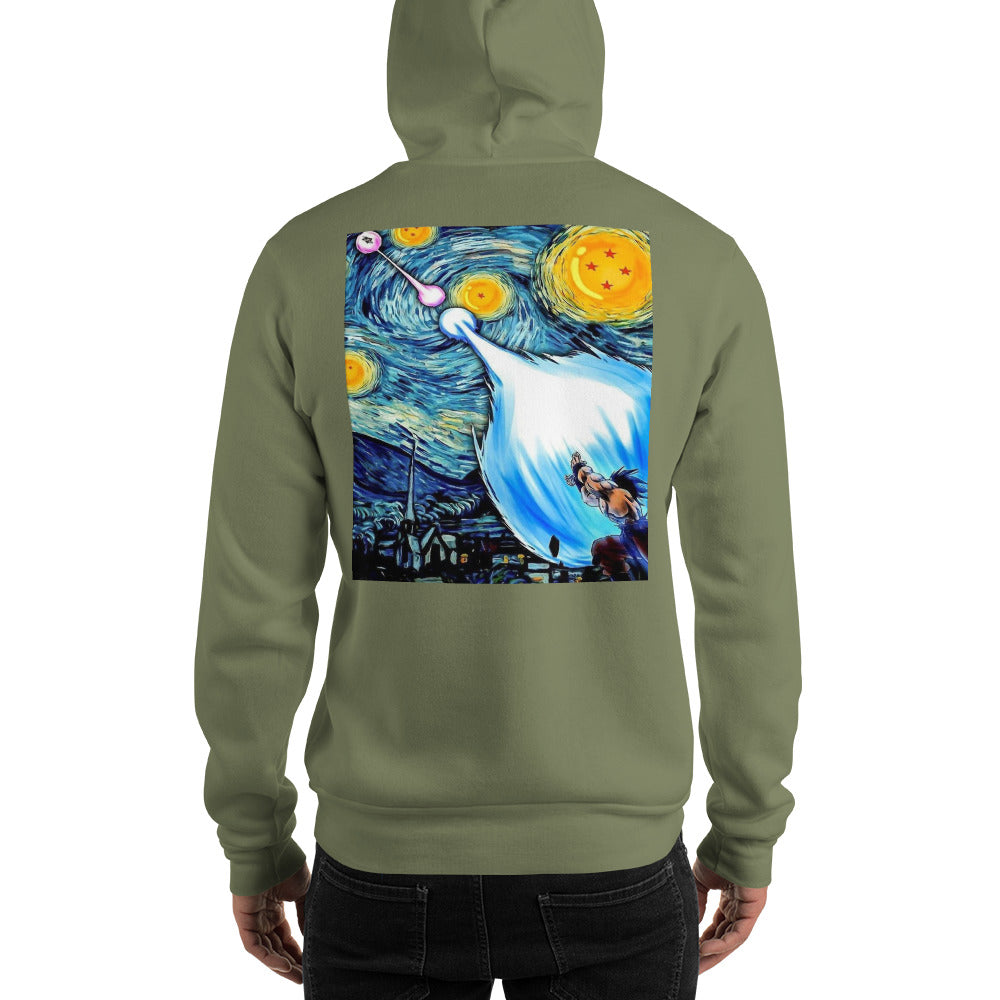 Dragon Ball Super Saiyan Goku and Vegeta Van Gogh Hoodie - KM0103HO