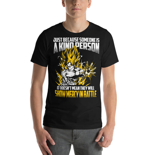 Dragon Ball Super Saiyan Goku Show Mercy in Battle T Shirt - KM0095TS