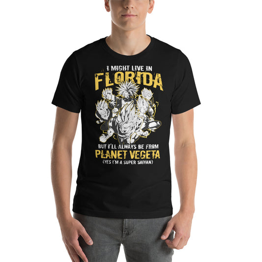 Dragon Ball Super Saiyan Vegeta Planet Florida T Shirt - KM0121TS