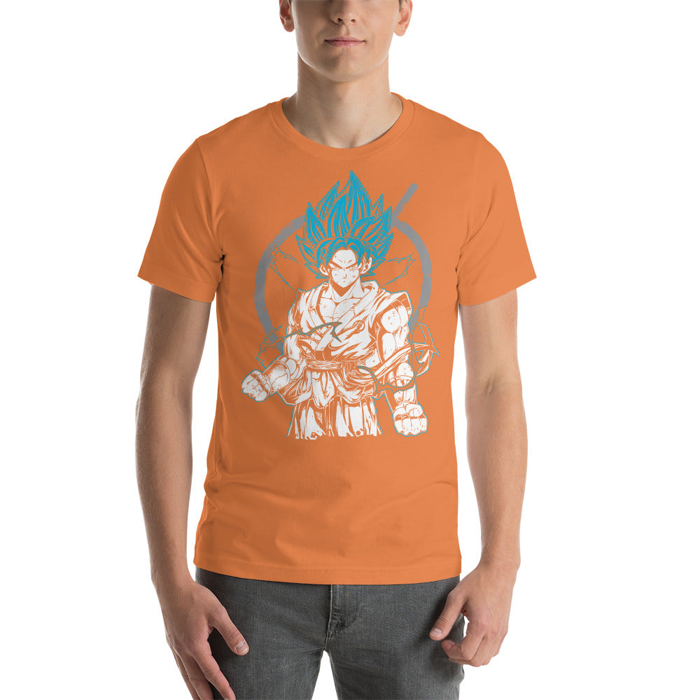 Dragon Ball Super Saiyan God Goku with Whis Symbol T Shirt - KM0109TS