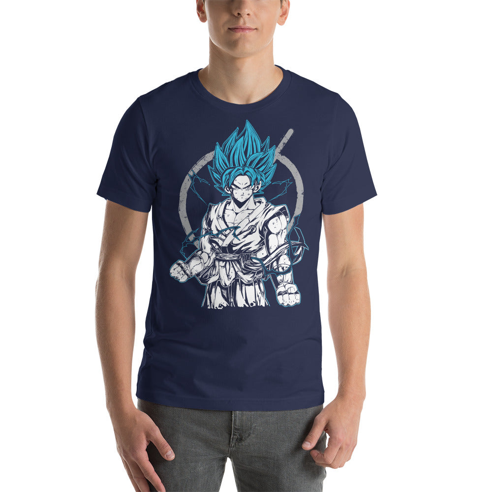 Dragon Ball Super Saiyan God Goku with Whis Symbol T Shirt - KM0109TS