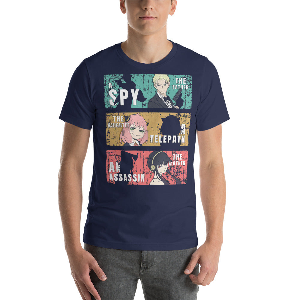 Spy X Family Father Mother Daughter Forger Family T Shirt Navy