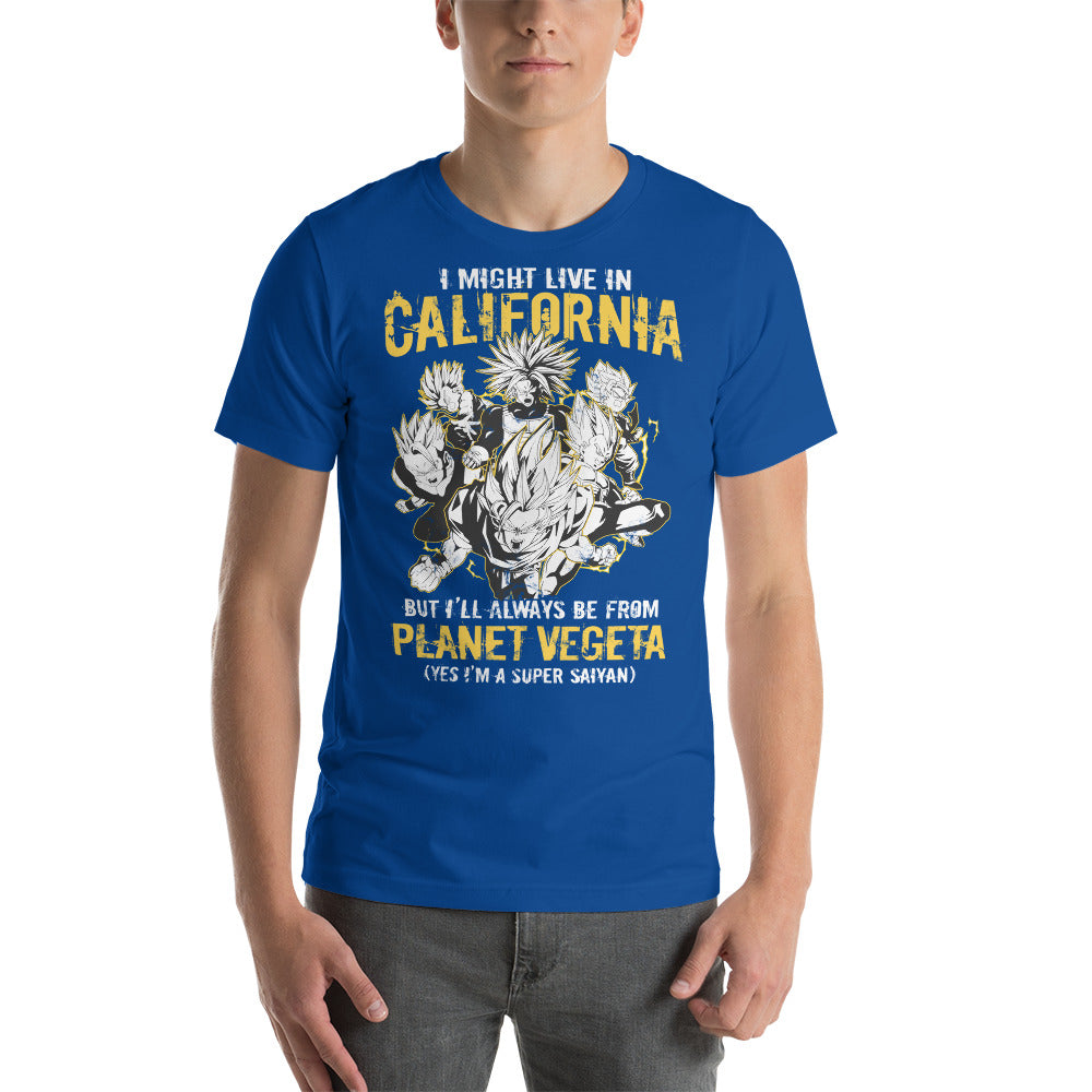 Dragon Ball Super Saiyan Vegeta Planet California T Shirt - KM0120TS