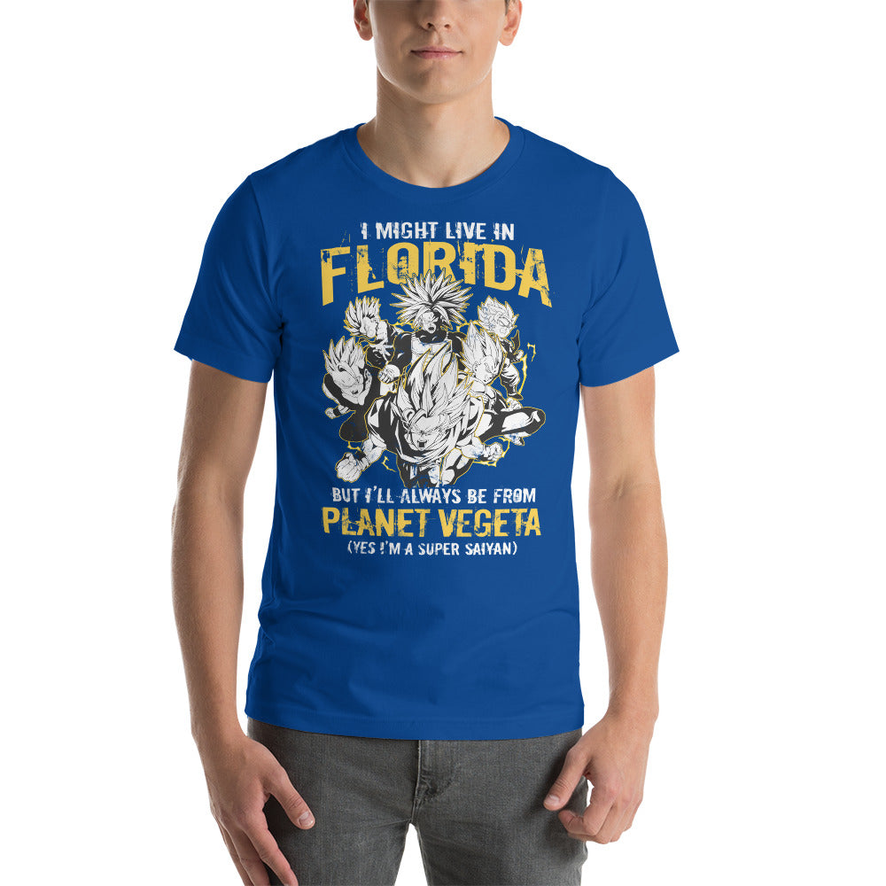 Dragon Ball Super Saiyan Vegeta Planet Florida T Shirt - KM0121TS